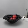 Decorative Fruit Bowl Organizer Table Centerpiece Resin Storage Serving Tray Black