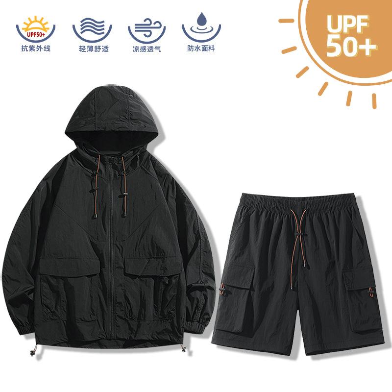UPF10 + Summer Sunscreen Suit Set, Ice-feeling Breathable, Light and UV-proof Jacket, Camping and Hiking Suit.
