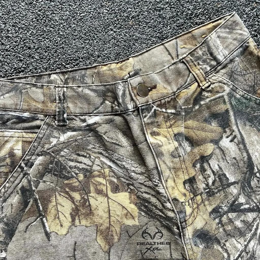 Summer Washed New Camouflage Pants Branches, Men's American Old Wide-leg Loose Straight Jeans
