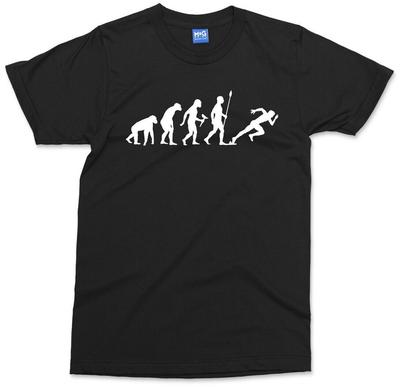 Funny Runner Evolution T-shirt Sprinter Running Marathon Athlete Athletics Gifts