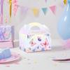 Cutie Cadou Carton Decorare Petrecere de Ziua de Naștere Fată, Cutie Portabilă pentru Gustări Bomboane Fluture