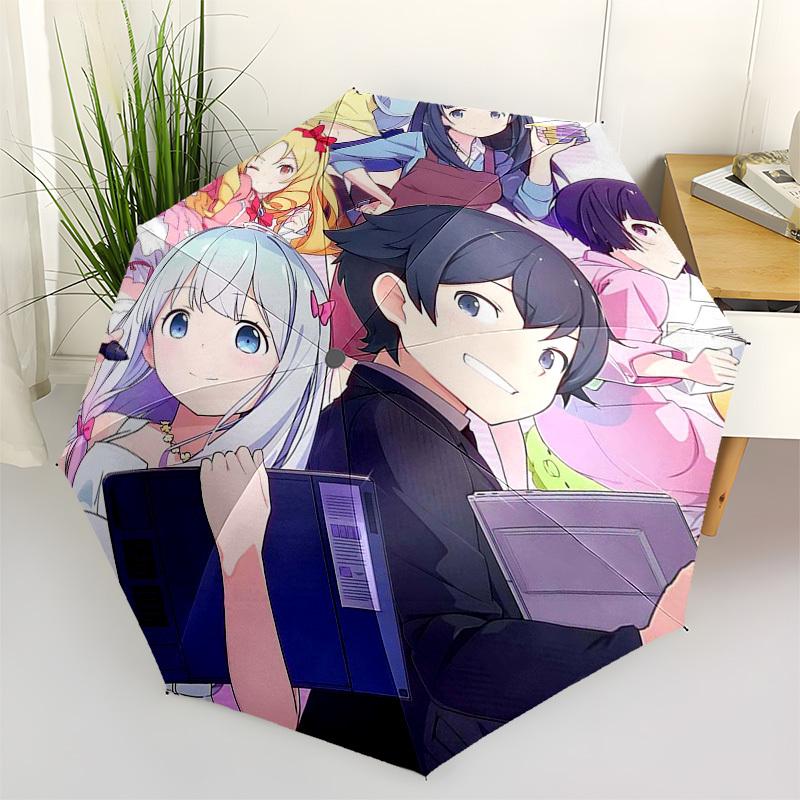 

1pc Outdoor Umbrella with Anime Characters - Automatic Opening/Closing, Portable 3-Fold Design, 8-Rib Iron Frame - Perfect Gift for Fans, Travele