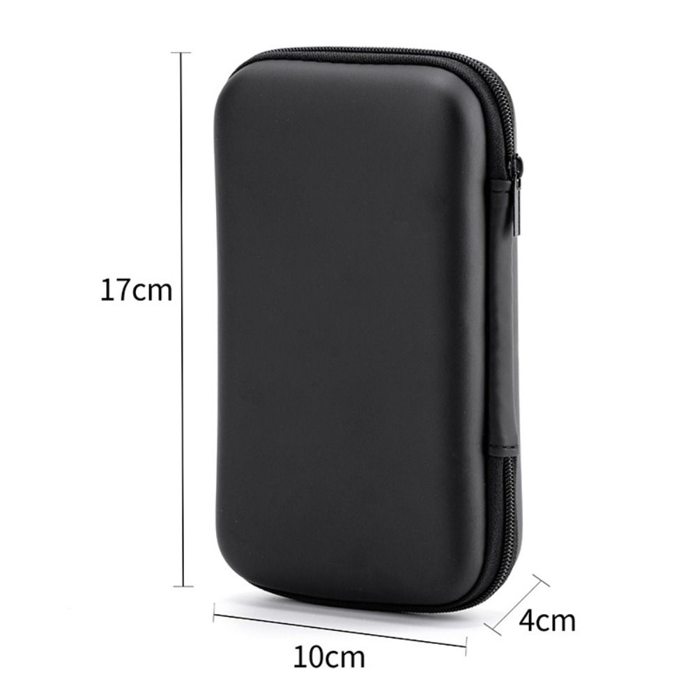 Durable Mini EVA Storage Box Black Portable Pouch Carrying Bag Protective Storage Case for Earphone