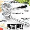 Garlic Crusher, Kitchen Large Premium Garlic Press Set Stainless Steel Bigger Bowl & Rust Proof Safe Garlic Mincer Tool