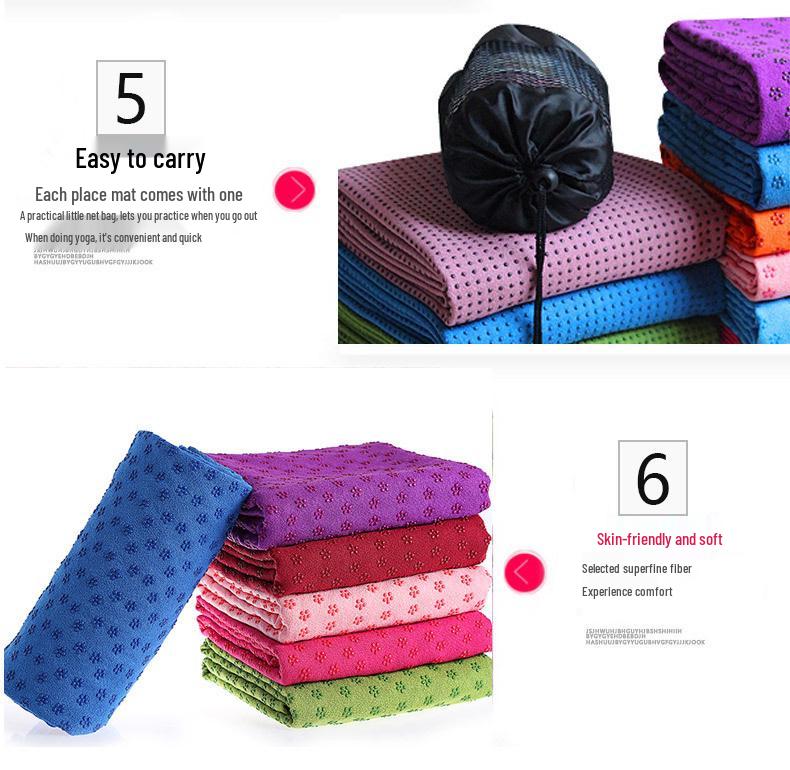 Non-Slip Yoga Towel Blanket with Mesh Bag