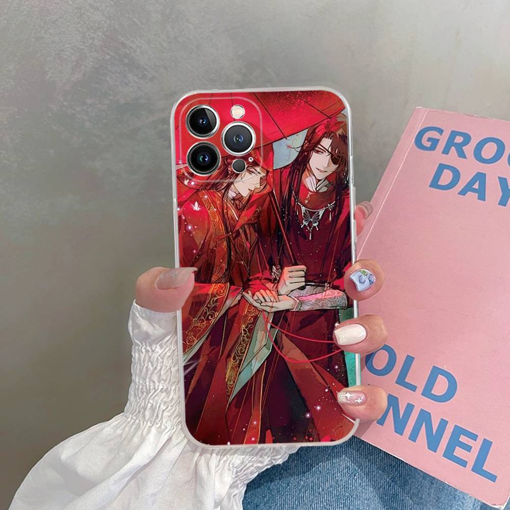 

Popular Danmei Anime H-Heaven O-OfficialS B-Blessing For IPhone 17 16 15 14 13 12 11 Pro Max Plus Mini Funda For Transparent iPhone 14 pro