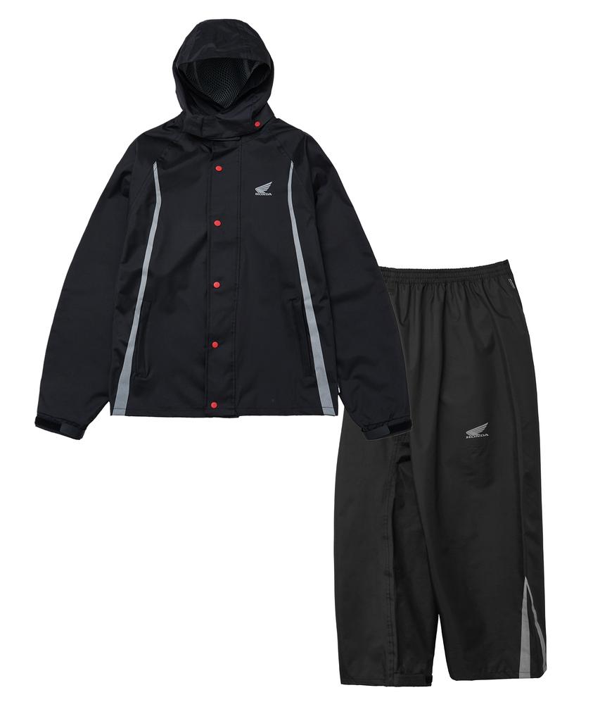 Phyps Motorcycle City Rider Rain Shield Parka Set Black