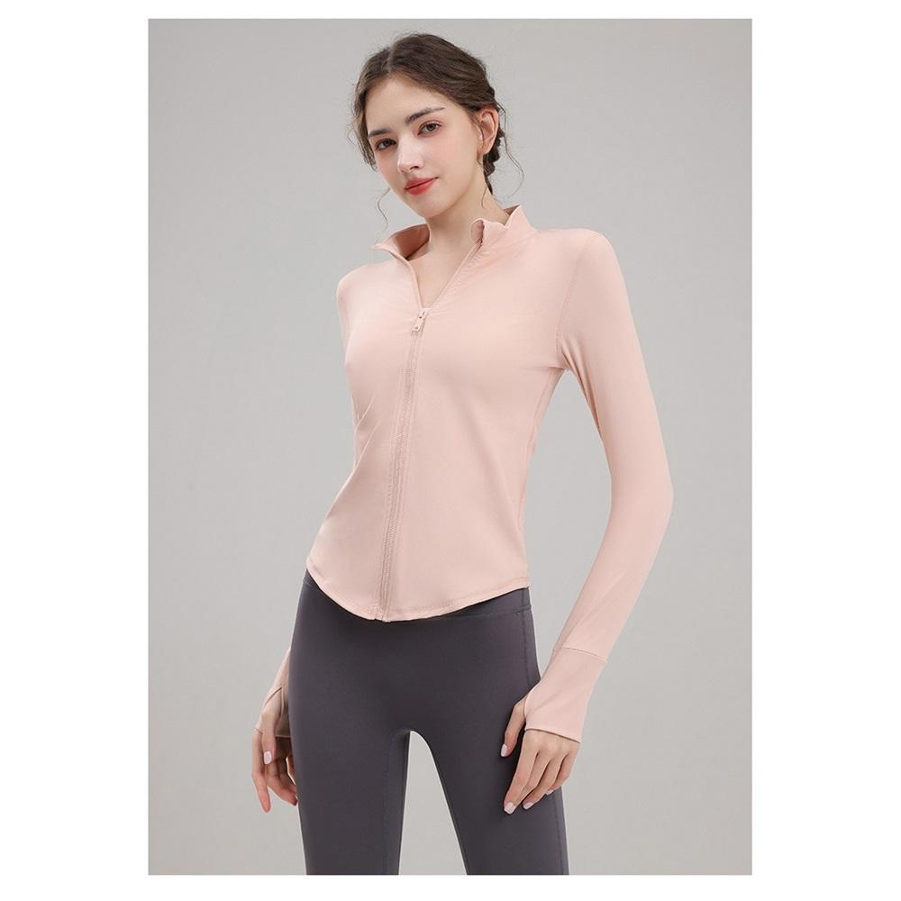New Fully Zippered Gym Yoga Suit Top For Slimming And Slimming, Quick Drying Running And Cycling Sports Jacket For Women