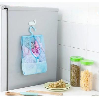 Mehrzweck Hängeaufbewahrungstaschen Wäscheklammer Netztasche Organizer mit Haken für Bad Schwimmen Kinder Spielzeug Aufbewahrungskörbe