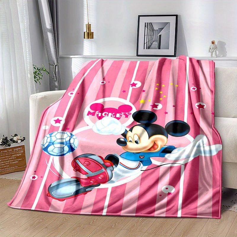 Mickey und Minnie Cartoon-Decke, Kurzer Plüsch Niedliche Warme Decke, Wohnzimmer Heimdekoration Sofa Vier Jahreszeiten Reise