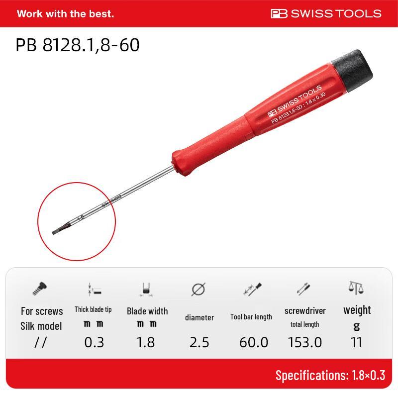 PB SWISSTOOLS Precision Slotted Screwdriver