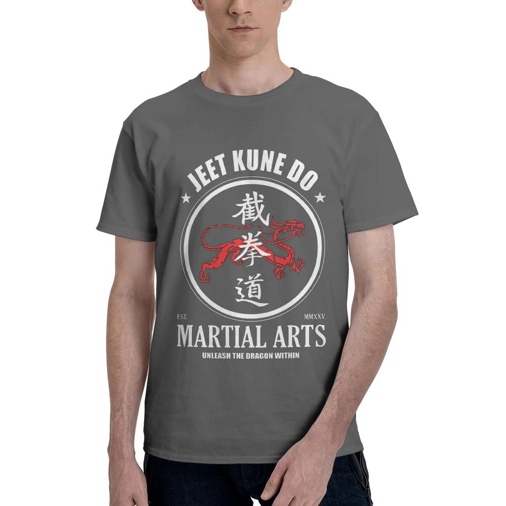 Unleash the Dragon Within Jeet Kune Do Dragon Power 100 Cotton TShirt Mens Fashion T Shirts Men ONeck Short Sleeve S6XL