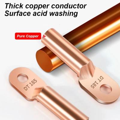 New DT Copper Terminal Copper Non-Insulated Cable Wire Connector Wire Joint Wire