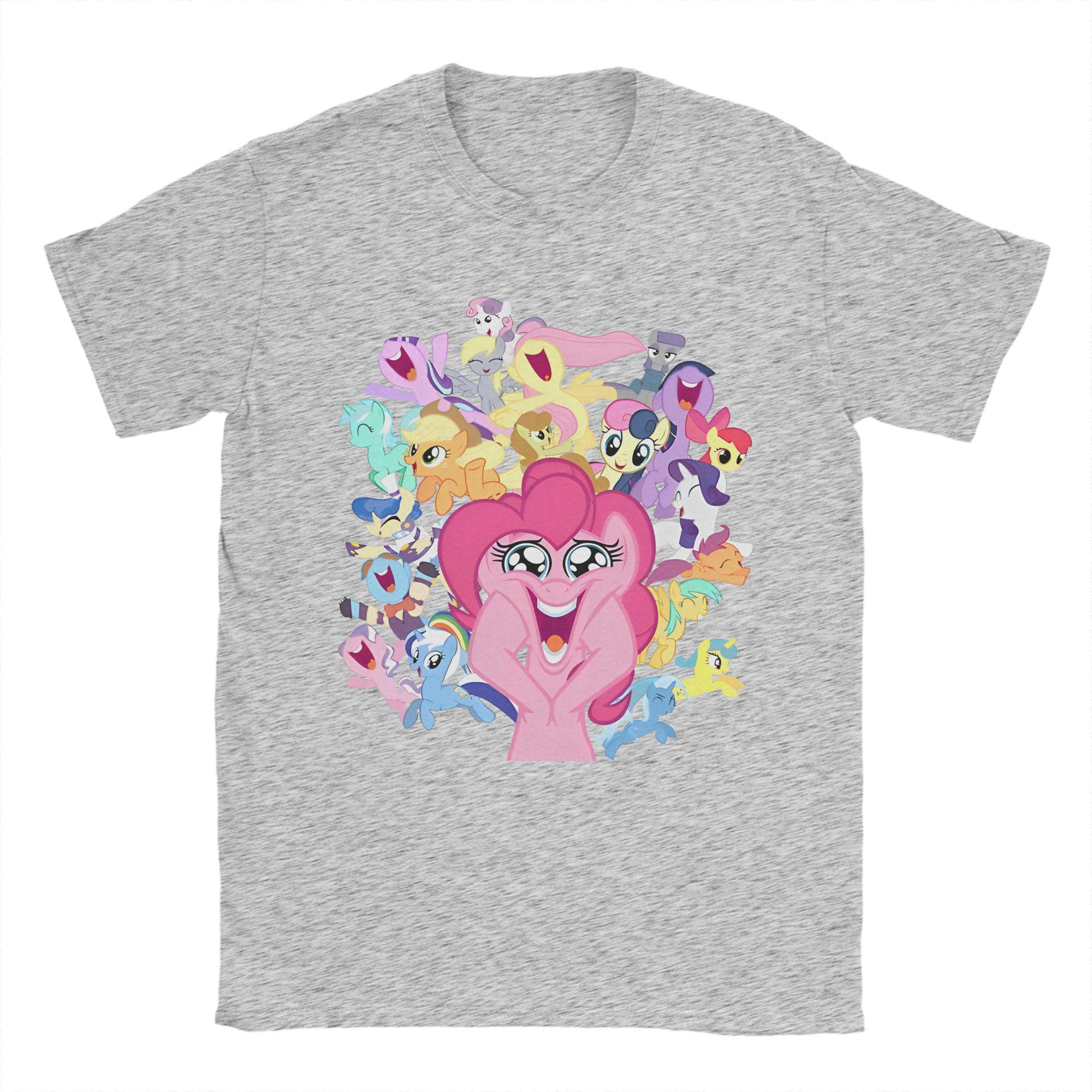 

Чоловічі Жіночі Футболки Everypony Pinkie Pie Поні Дружба - це магія Одяг з чистої бавовни Оригінальні футболки з коротким рукавом з принтом 4XL