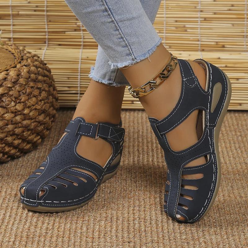 New Summer Women Wedge Sandals Premium Orthopedic Open Toe Sandals Vintage Anti-slip Leather Casual Female Platform Retro Shoes