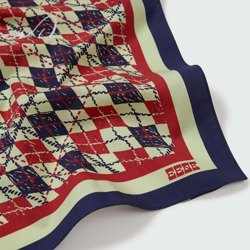 EENK Argyle Pattern Bandana (55cm X 55cm) - Red