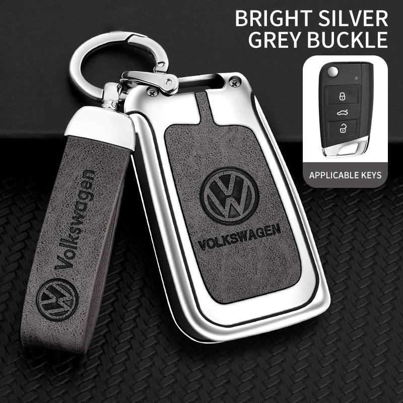 2025 Moda Calda Lega Auto Chiave Pieghevole Custodia Copertura Guscio Portachiavi Per VW Volkswagen Golf 7 MK7 Tiguan MK2 T-roc T-cross Portachiavi Auto Accessori