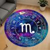 1pc Zodiac Scorpio Round Chair Mat Area Rug - Non-Slip, Floor Mat for Office, Bedroom, and Indoor Decor C1125398