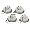 Rubber Drain Stopper Set 4 Pieces 38/45mm for Bath and Kitchen Sinks Basin Leak Proof Sealing with Chain Attachment