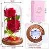 Preserved flower glass dome rose with lights, Mother's Day and Valentine's Day gift, creative decorative ornaments for girlfriends