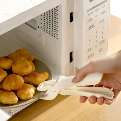 Kitchen Tongs Heat Resistant Anti-Scalding Bowl Clip, Non-Slip Protective Hand Gripper for Baking Tray Steamed Vegetables Serving Tool