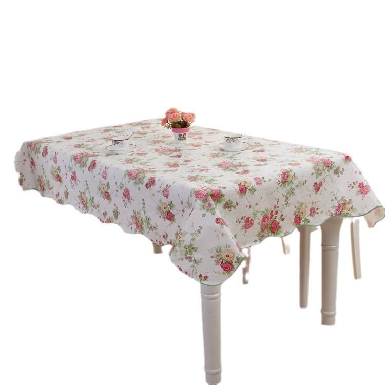 Waterproof And Oil-Proof Tablecloth Square Leave-In Tablecloth Round Peva Printed Dining Table Cloth Rectangular Coffee Table Cloth Custom