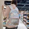 New Y2K Cute Cat Ita Backpacks Large Capacity Rucksack Girls Transparent DIY Display Knapsacks Outdoor Fashion Travel Schoolbags