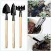 Bodemgraafschoffels Mini Tuinplantgereedschap Set Houten Handvat Tuinierhandgereedschap Thuis Tuinieren