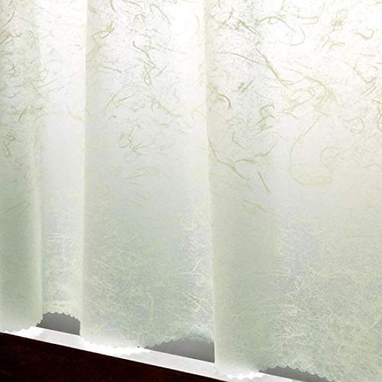 

Stylish Bathroom Cafe Curtain with Privacy and Washi Paper Watermark Simple and Perfect for Kitchens and Other Spaces Wide x 100cm Powder зелёный