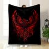 Phoenix Flame Design Printed Flannel Blanket for Bedroom, Living Room, Sofa, and Nap