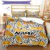3pcs Custom Name Lion Bedding Set Duvet Cover Closure Includes 1 Duvet Cover & 2 Pillowcases, Soft and Comfortable for All Seasons.