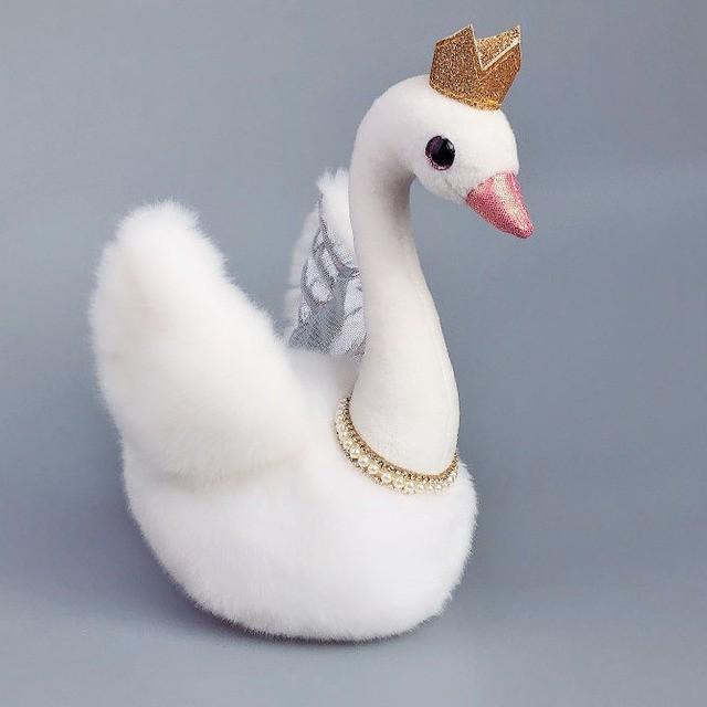 Plush Swan Toy With Pp Cotton Filling For Kids Gift And Collectible Decor