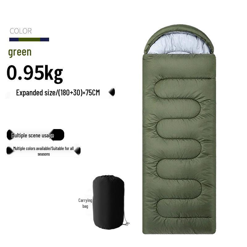 

Утепленный холодостойкий спальный мешок для осени/зимы - Теплый, портативный, взрослый в стиле конверта для кемпинга и использования на открытом воздухе