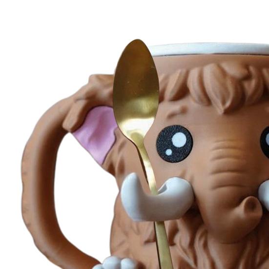 Ice Cream Cup Comfortable Mammoth Ice Cream Holder with Built-In Spoon Trough Fits Standard Ice Cream Cups Gift for Ice Cream Lovers
