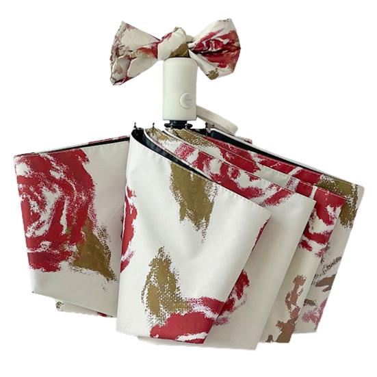 Regenschirm, kompakt, faltbar, Reiseschirm, UV-Schutz, winddicht, Retro-Regenschirm mit Rosenmuster für den Außenbereich