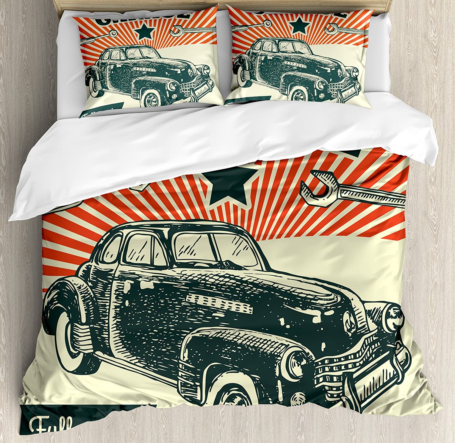 

Постельный комплект «Машины» для спальни, кровати, дома, нарисованные от руки акварелью монстр-траки, огромные колеса, пододеяльник, покрывало, наволочка EU single(135x200cm)