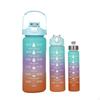 3 Pieces Bottle Set SpillResistant Gradient Water Leakproof Drinkware for Athletes, Gym