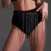 Women Sexy Body Tassels Chains Pu Leather Waist Belt Punk Street Style Body Chain Harness Waist Chain Clothing Accessorie