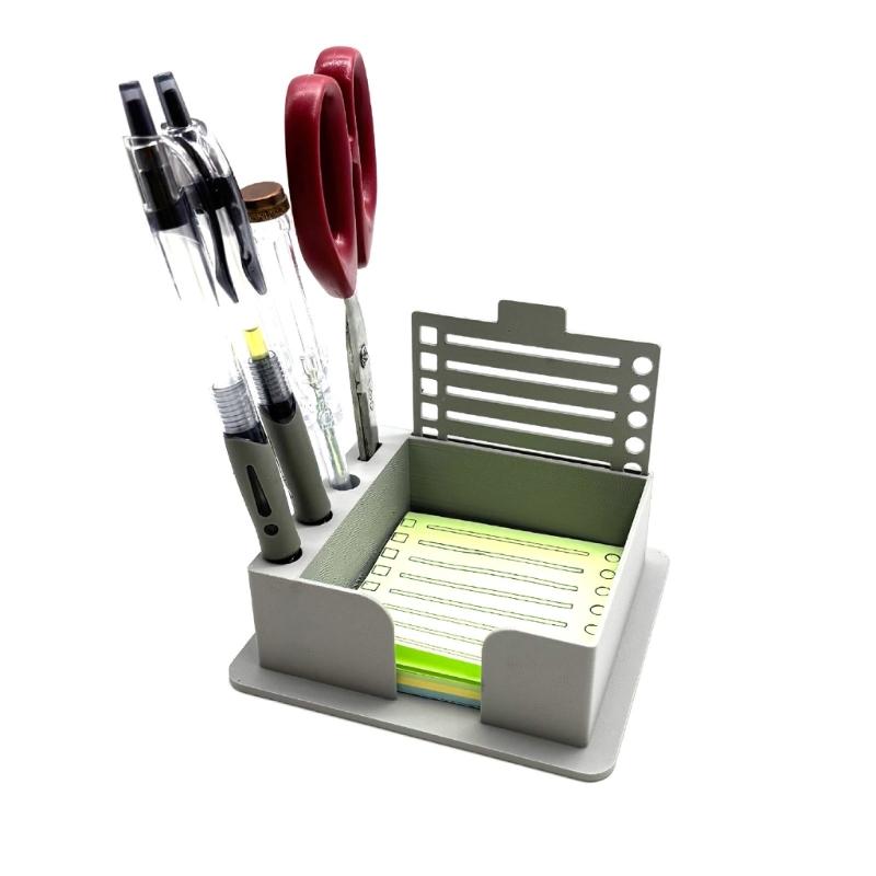 Space Saving Desk Tray Note Templates Hold Box For Notes Pens Office Supplies