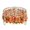 Stainless Steel Skewer Holder Vertical Barbecue Skewer Bracket  for Air Fryer Accessory