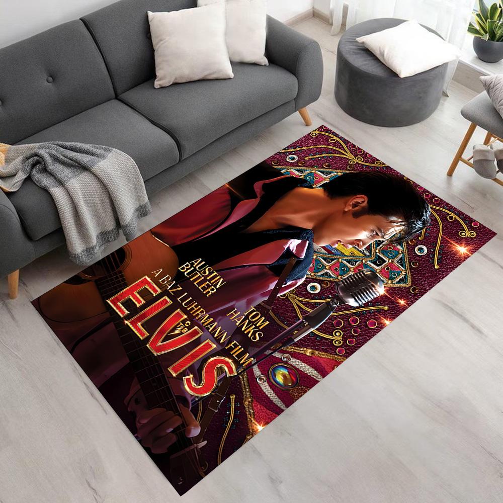 Elvis Presley Area Rug Perfect for Living Rooms Playrooms Bedrooms Outdoor Anti-slip Rug Decorate Offices Spiritual Gift