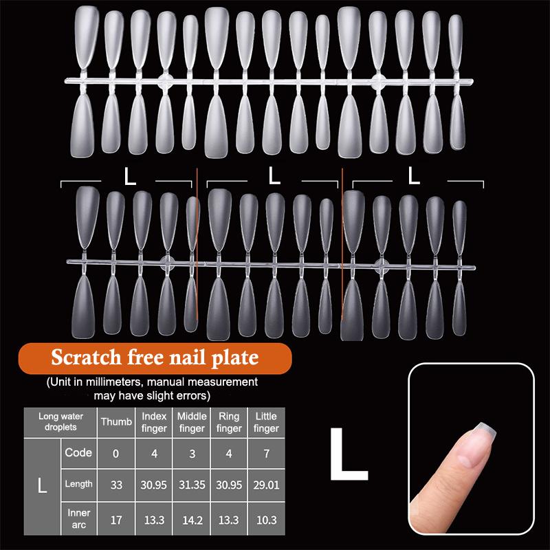 100pcs Press On Nail Tips Full Cover Ultra-Thin False Nails Patches Gel Nails Extension System Clear Fake Nails Art Accessories