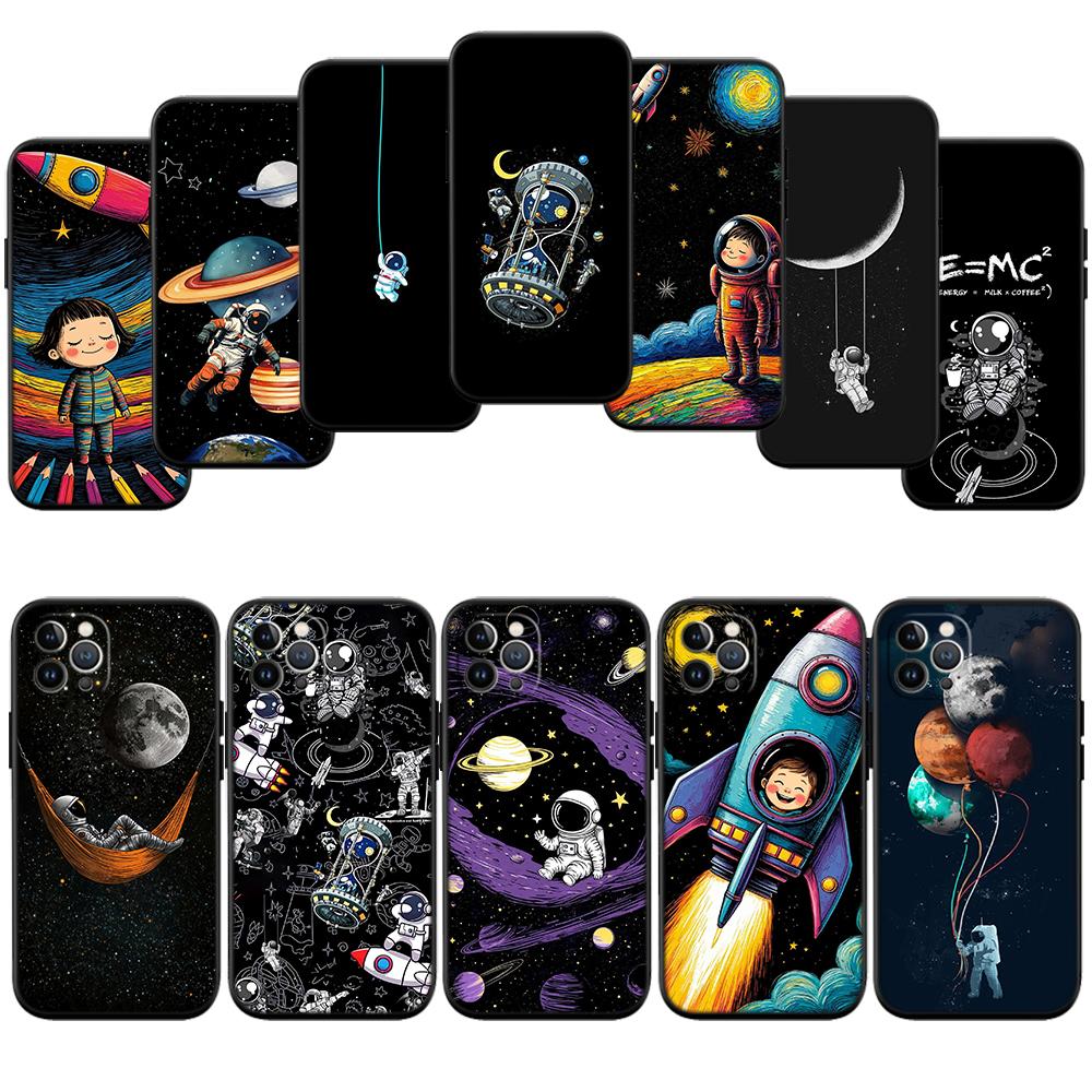 BH42 Space Moon Astronaut New High-End Shell Phone Case for Redmi Note 13 14 Pro+ Plus A3 A3X 13X 13C 13R 14S 14C 14R