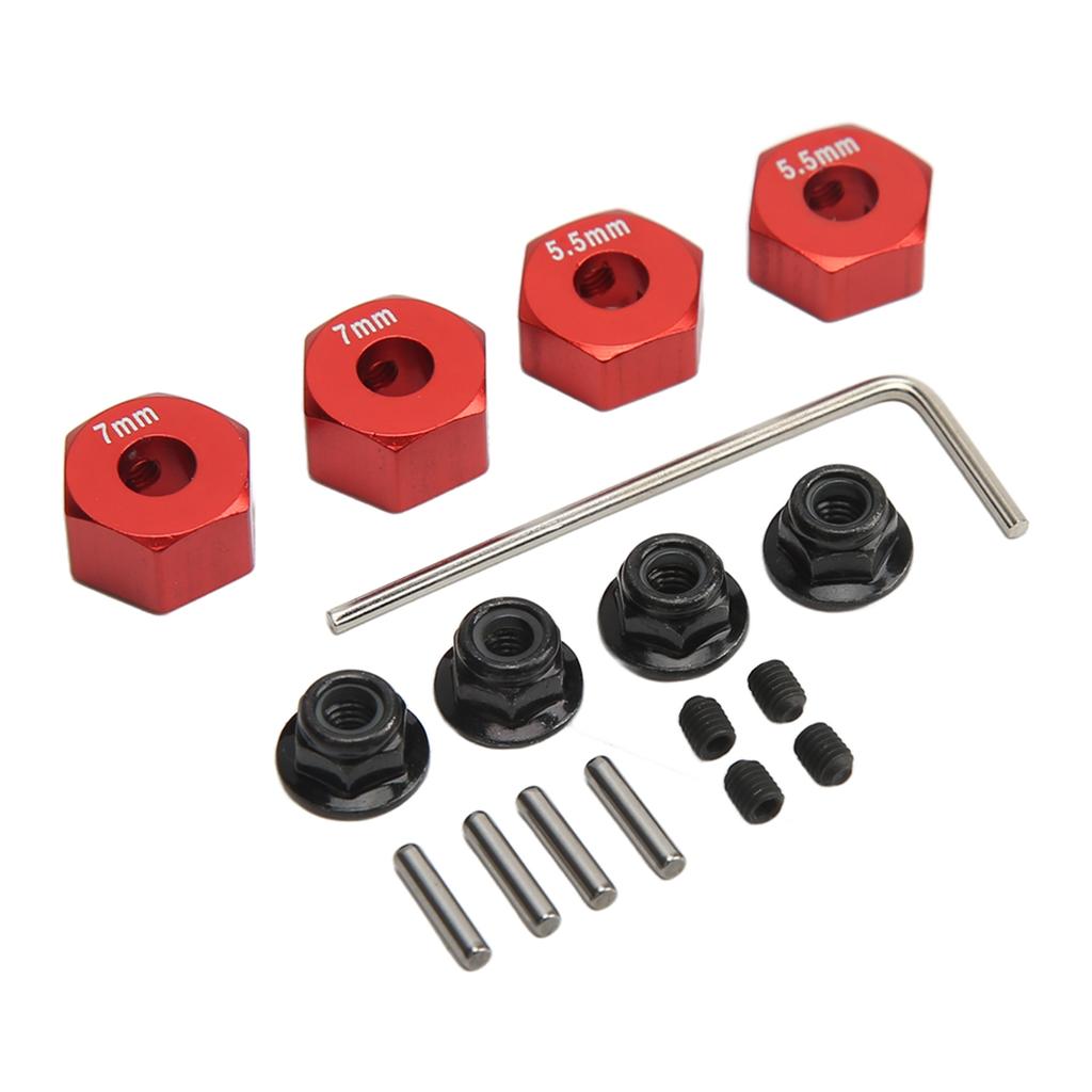 RC Wheel Hub Hex Aluminium Alloy 12mm Diameter 5.5mm 7mm Thickness Accessory Set Kit