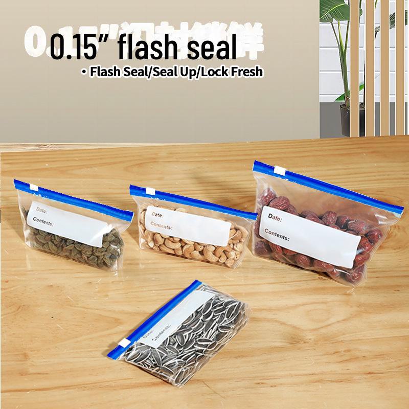 Lebensmittelechte Frischhaltebeutel: Schieben, Versiegeln, Einfrieren & Aufbewahren