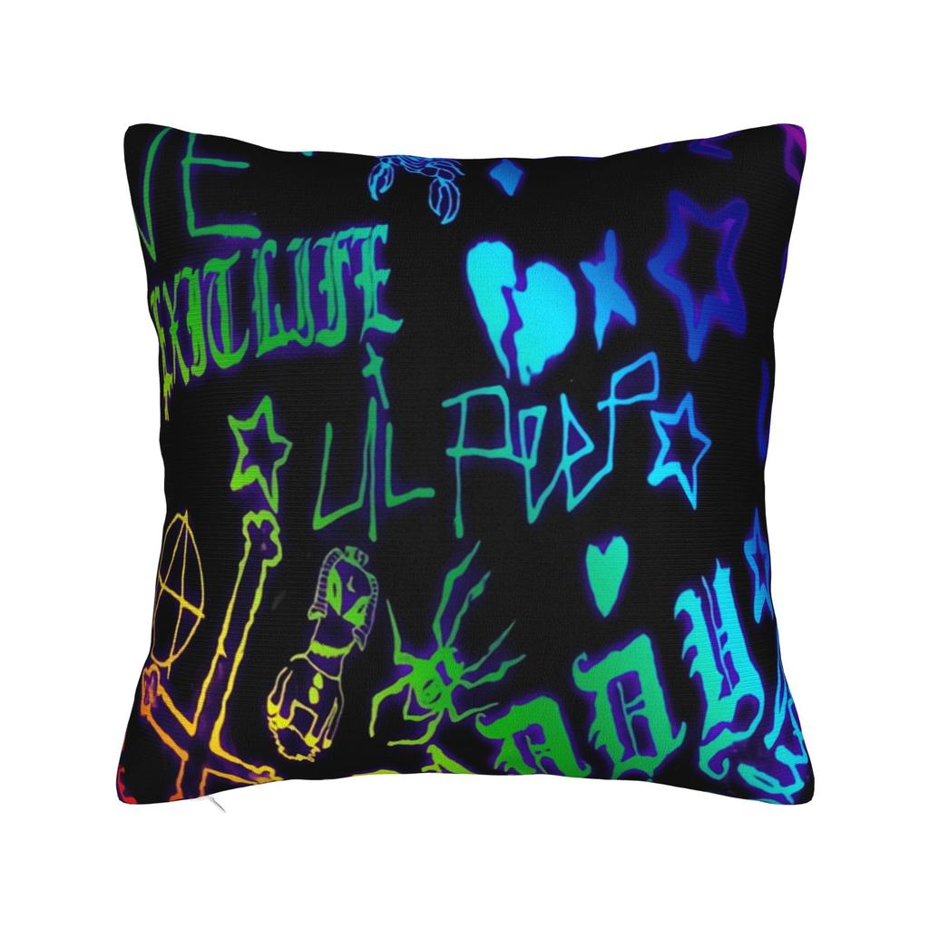 Lil Peep Pillowcase Printed Polyester Cushion Cover Decorative Throw Pillow Case Cover Sofa Zippered 40X40cm
