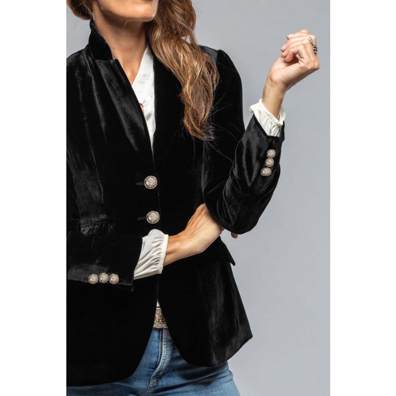 Women's Retro Jacket Suit New Slim Split Velvet Small Suit Top