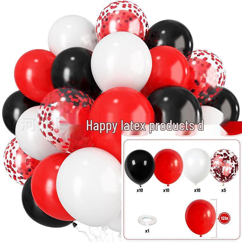 Set di 35 Palloncini Colorati con Paillettes da 12 Pollici per Decorazioni di Feste di Compleanno