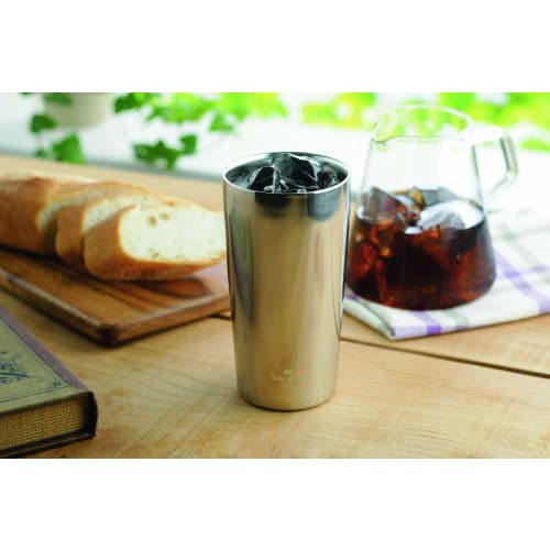 Kakusei Tasty Mirror Doppelwandiger Vakuum-Isolierbecher, Silber, 330ml, TM-01