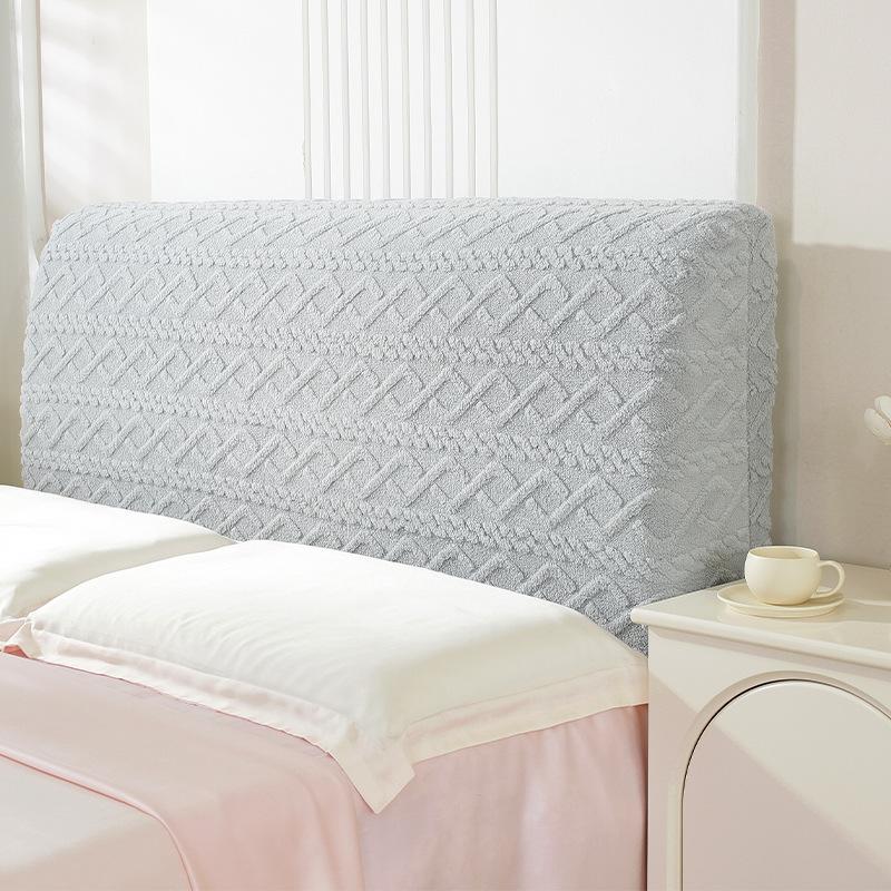 1 Stück Hochgewicht Plüsch Jacquard Kopfteilbezug Staubdicht Kratzfest Bettwäsche Elastisch Vollpaket Universelle Kopfteil-Schutzbezüge